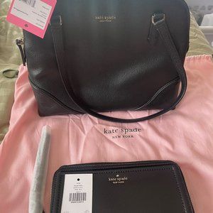 Kate Spade Carolyn Shoulder Bag &  Anita Wallet - Black